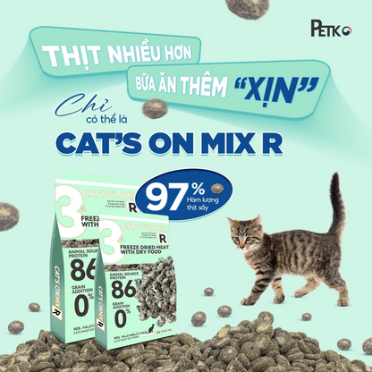 Soonsoo Cat's On Mix R Thức Ăn Hạt Cao Cấp Cho Mèo Thêm 3% Thịt Sấy Lạnh