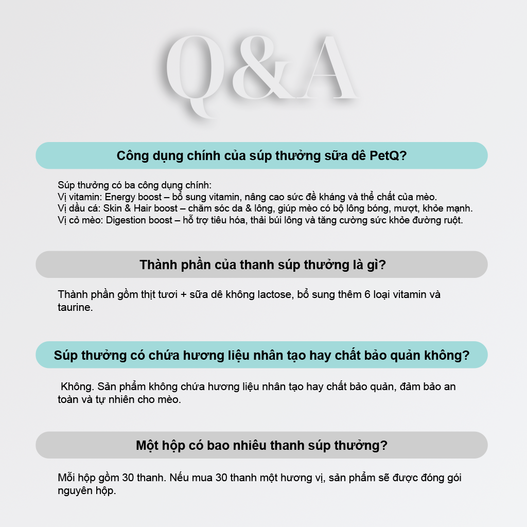 PetQ Súp Thưởng Sữa Dê 15g Vị Cỏ Mèo Tăng Cường Tiêu Hóa