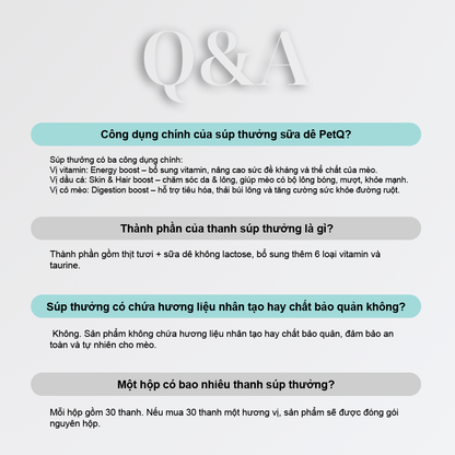 PetQ Súp Thưởng Sữa Dê 15g Vị Cỏ Mèo Tăng Cường Tiêu Hóa