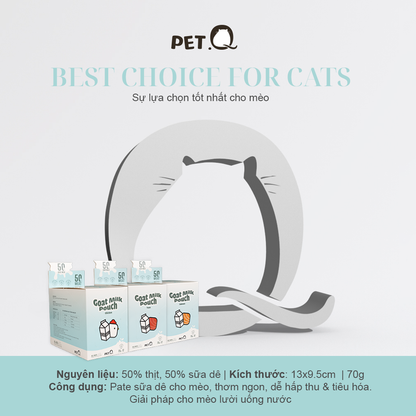 PetQ Pate Sữa Dê 70g Vị Gà