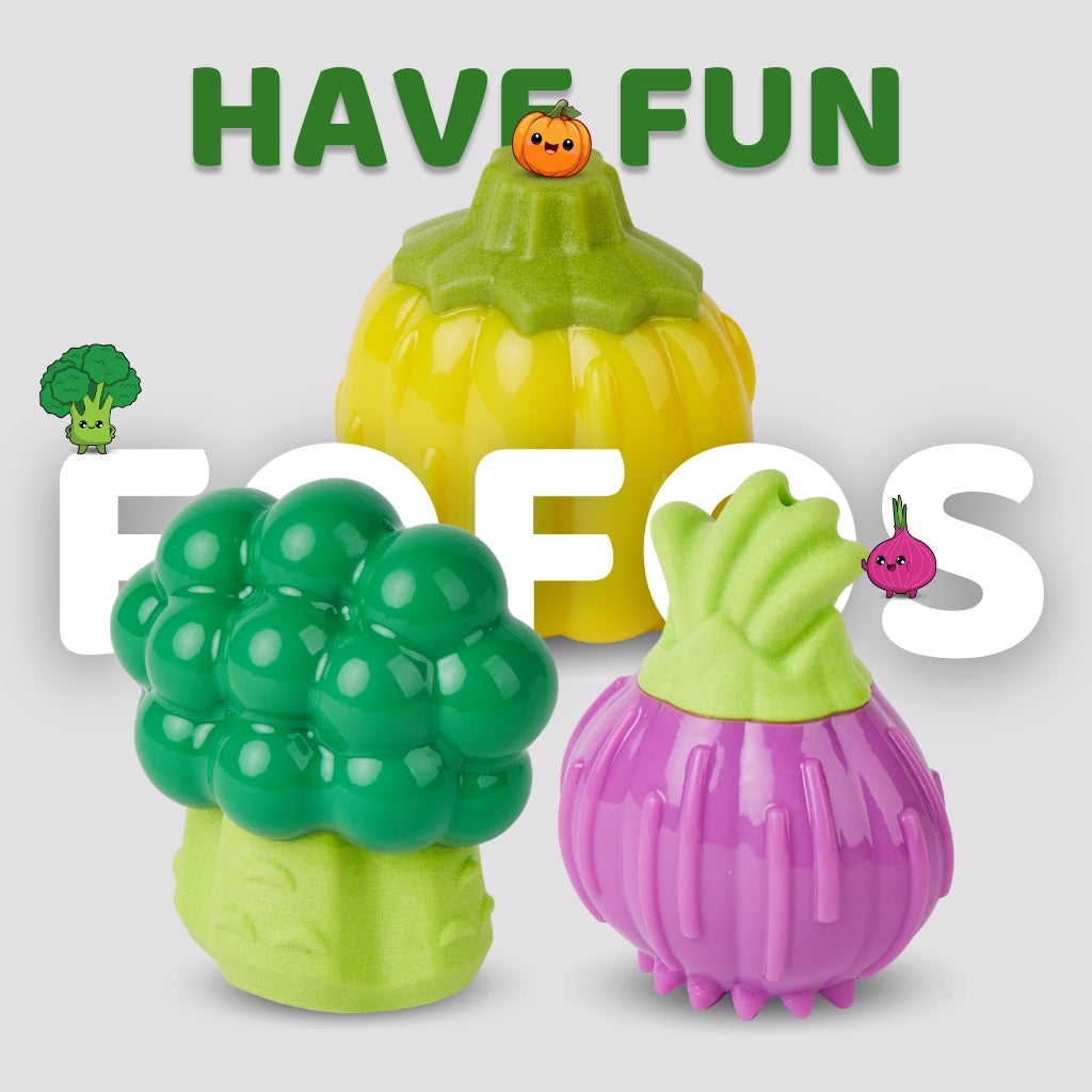 FOFOS Đồ Chơi Gặm Phát Tiếng Cười Hình Bông Cải Xanh Cho Chó – Chất Liệu TPR Kép Bền Chắc