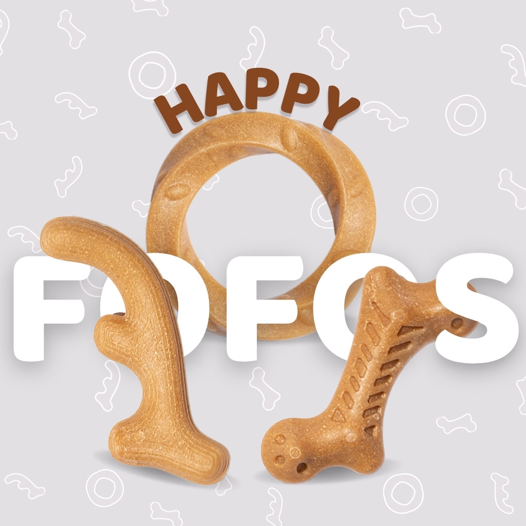 FOFOS Đồ Chơi Gặm Bằng Gỗ Hình Sừng Hươu Cho Chó Cỡ Nhỏ – Sợi Gỗ Thật, Không Xước Mảnh
