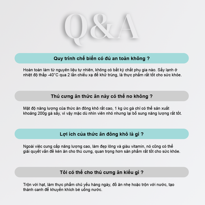 PetQ Thức Ăn Đông Khô Vị Gan Gà