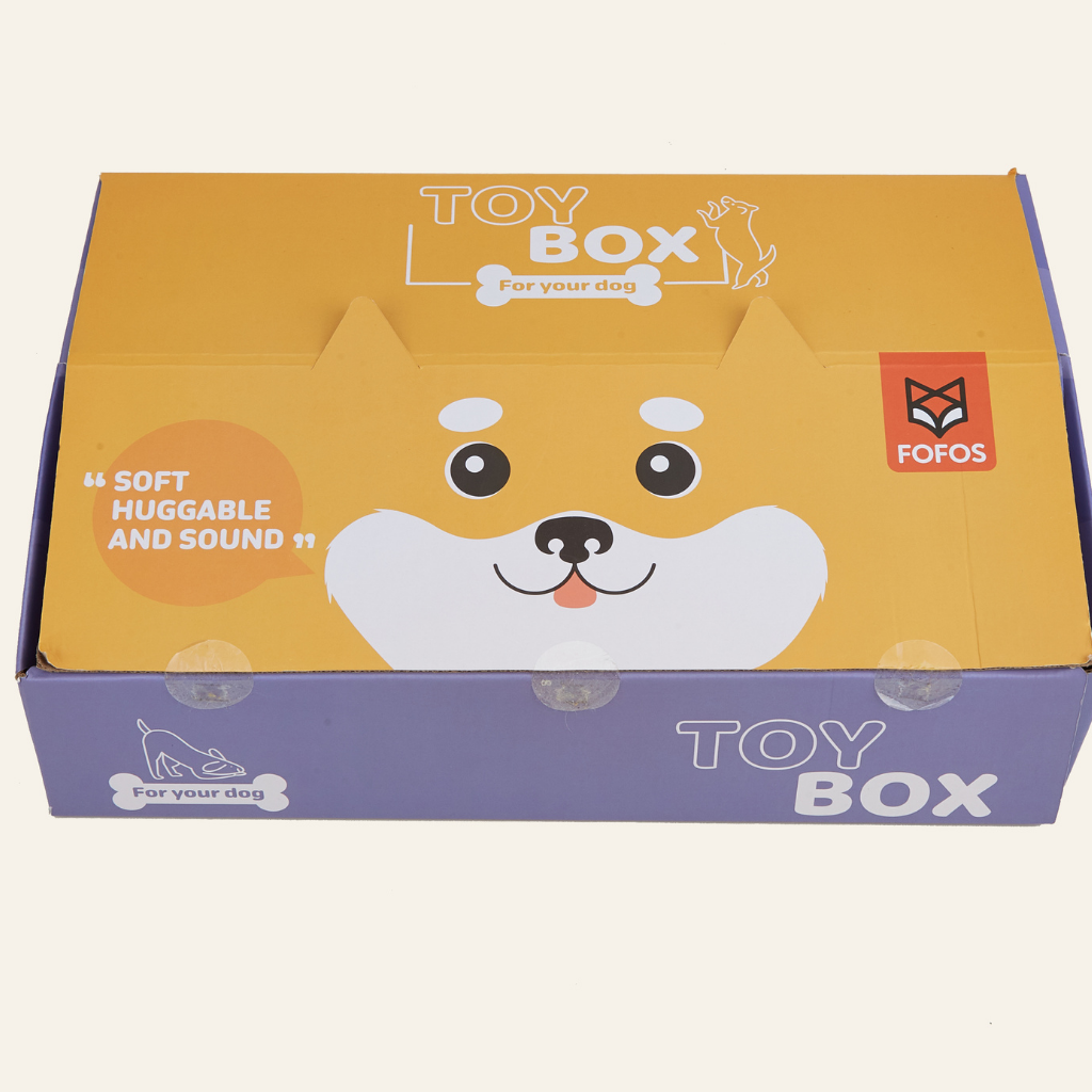 FOFOS Đồ Chơi Cắn Gặm Dây Vải Bện Terry 2 Đầu Nút Cho Chó Con 6x6x22cm
