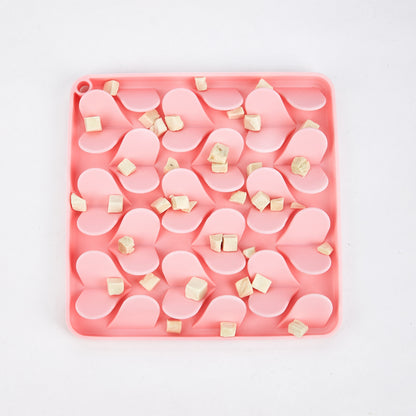 FOFOS Licking Mat – Thảm Liếm Silicone Cho Chó Mèo Giảm Lo Âu, Chậm Ăn & Sạch Răng (Màu Hồng)