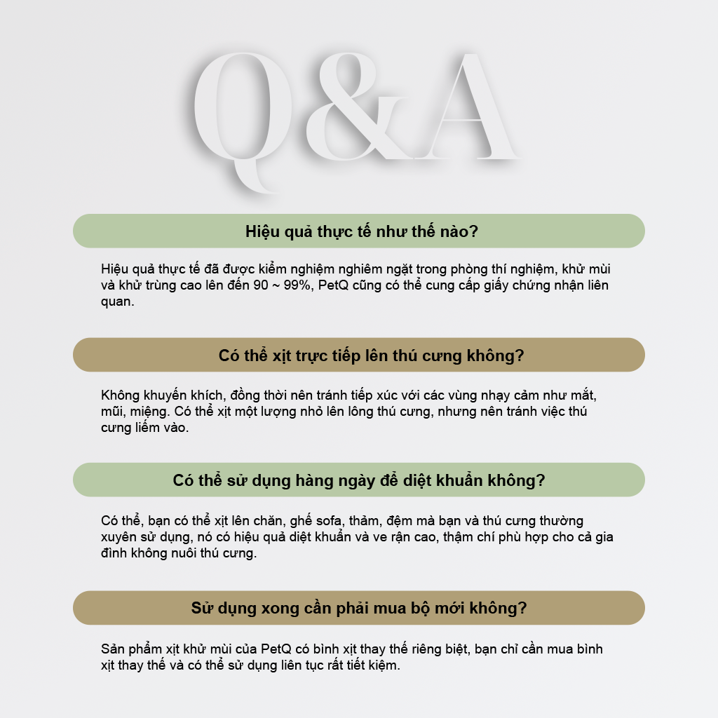 Bình xịt khử mùi diệt khuẩn hương gỗ PetQ 300ml