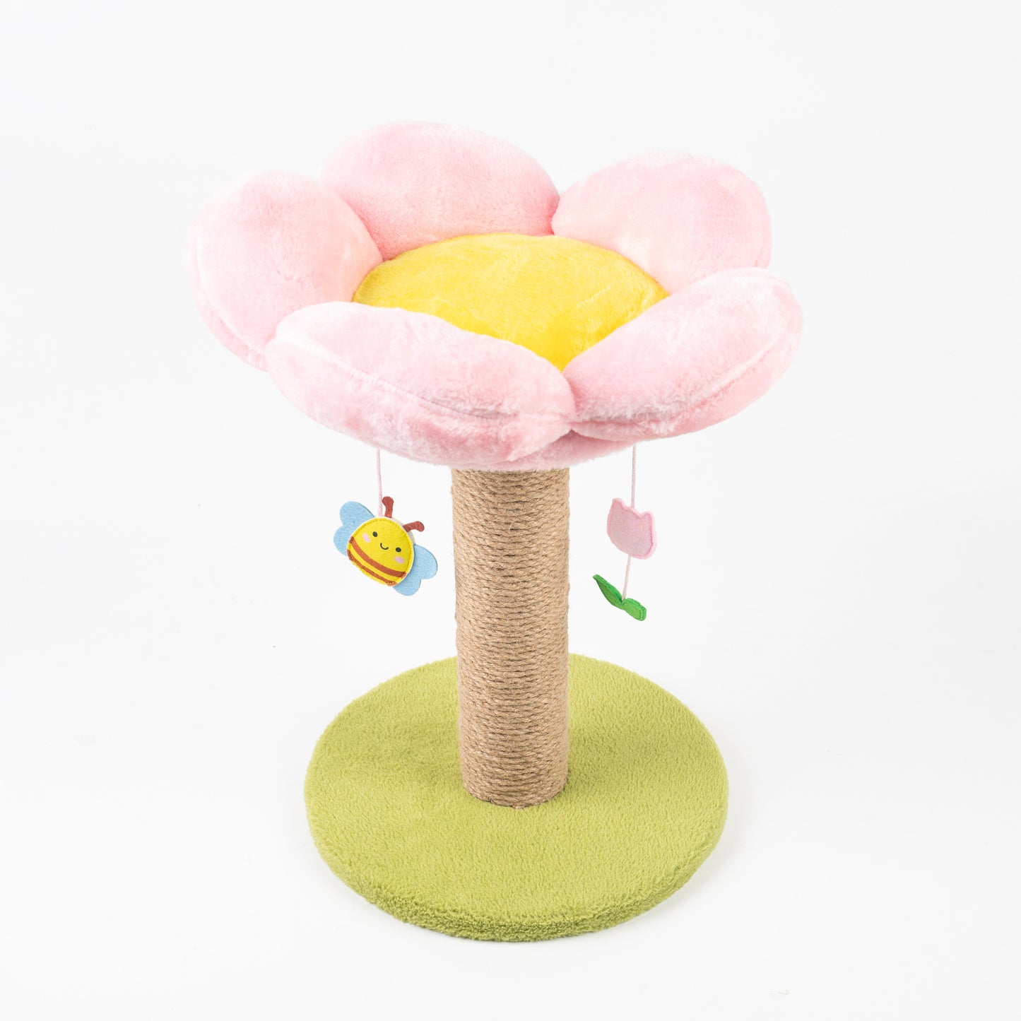 FOFOS Trụ Cào Móng Hình Bông Hoa Kèm Ổ Nằm Cho Mèo – Đồ Chơi Treo Tương Tác 45x35x35cm