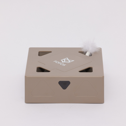 FOFOS Hộp Lông Vũ Ngẫu Nhiên Bản USB – Đồ Chơi Tương Tác Tự Động Cho Mèo 17.7x17.7x6.5cm