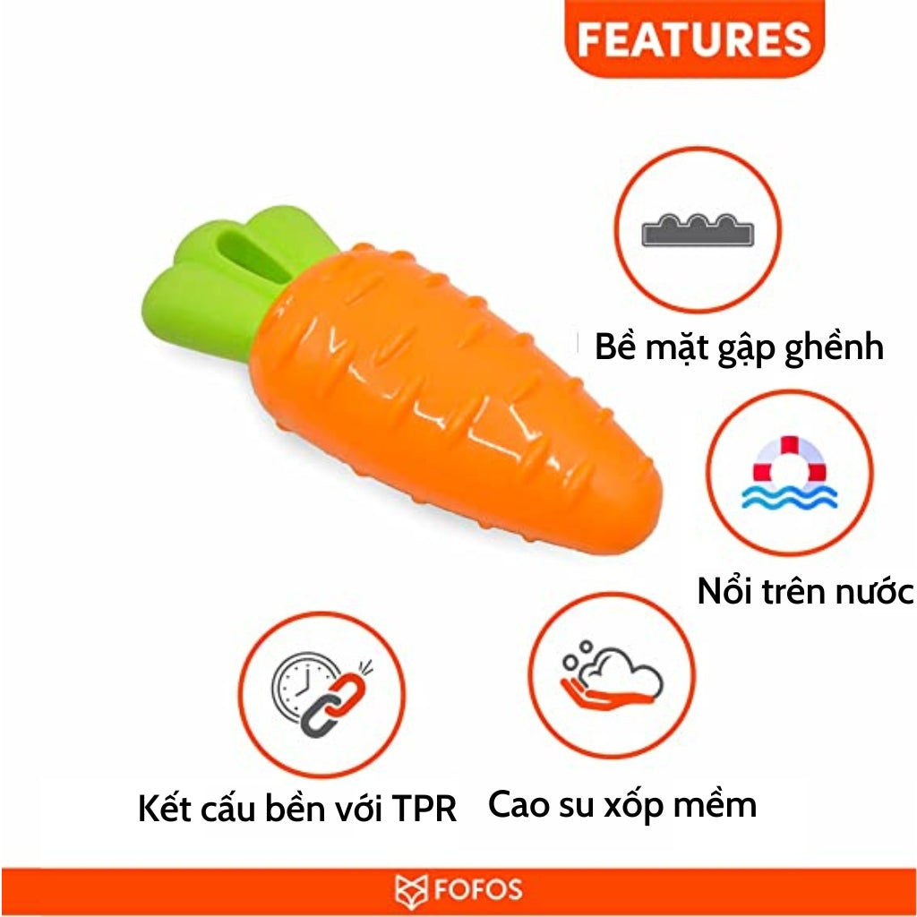 FOFOS Đồ Chơi Gặm Có Còi Kêu Hình Bắp Ngô Cỡ Nhỏ Cho Chó – Chất Liệu TPR Bền Chắc