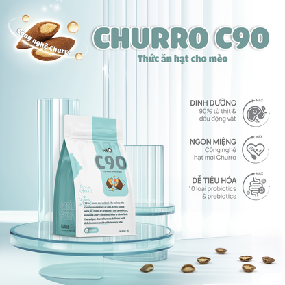 PetQ Churro C90 Thức Ăn Hạt Cho Mèo Túi Dùng Thử 50g