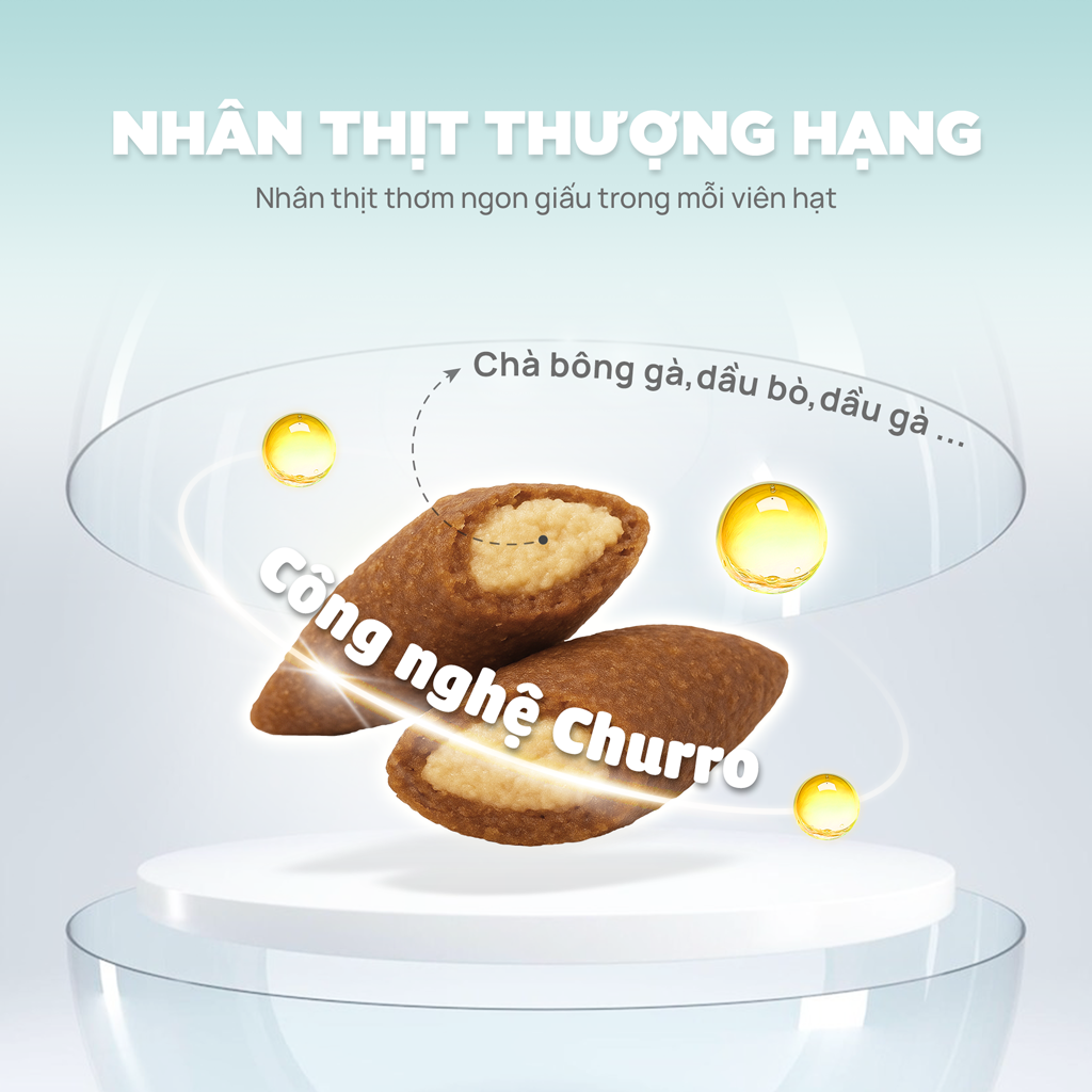 PetQ Churro C90 Thức Ăn Hạt Cho Mèo Túi Dùng Thử 50g