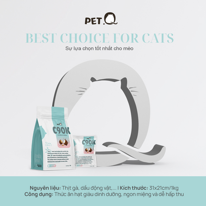 PetQ Churro C90K Thức Ăn Hạt Cho Mèo Con Gói 50g