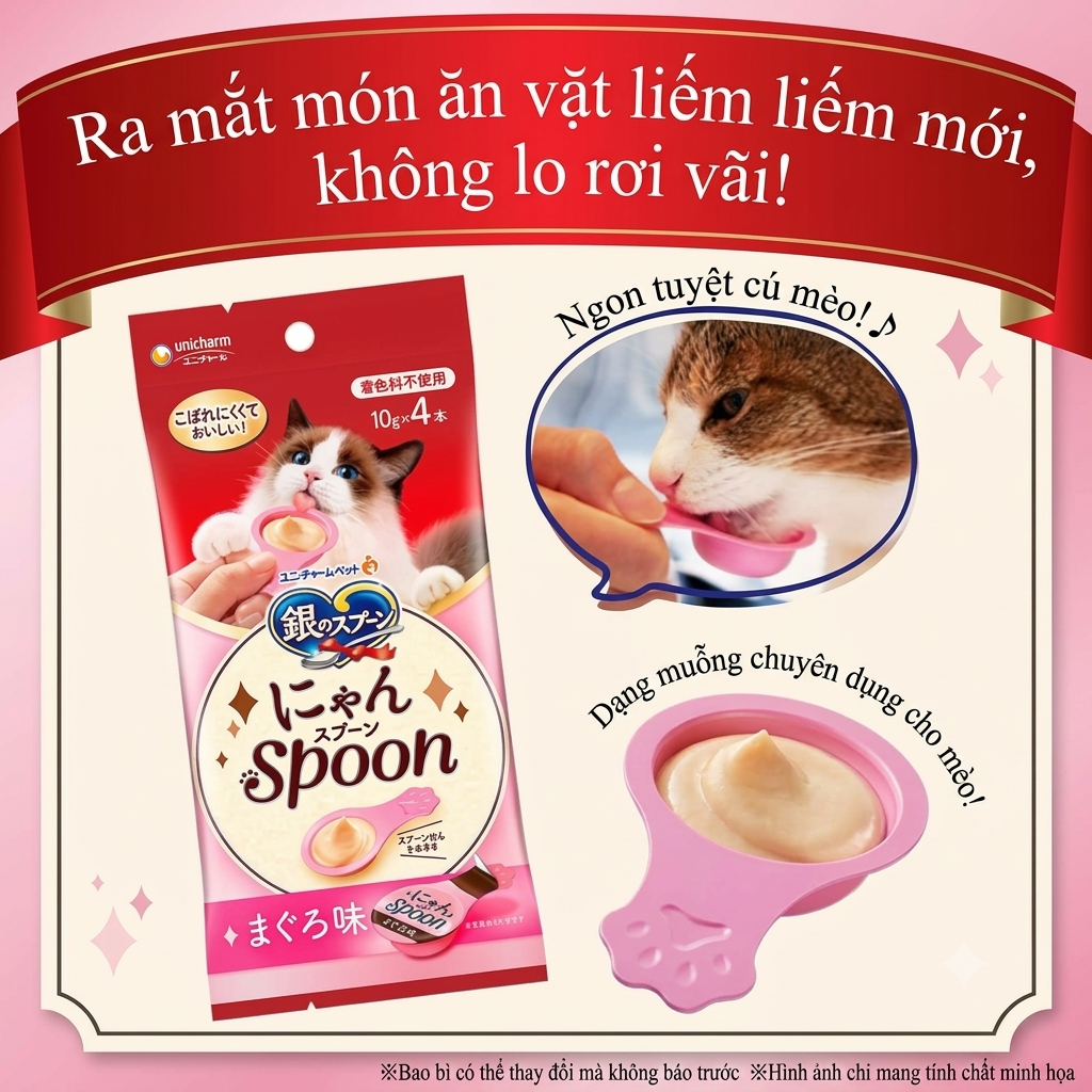 Silver Spoon Súp Thưởng Cho Mèo Dạng Thìa Additives Free Vị Cá Ngừ 40g – Không Chất Điều Vị, Tạo Màu