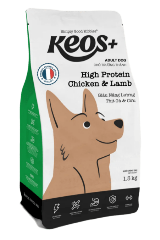 KEOS+ ADULT DOG HIGH PROTEIN VỊ GÀ & CỪU - Keos