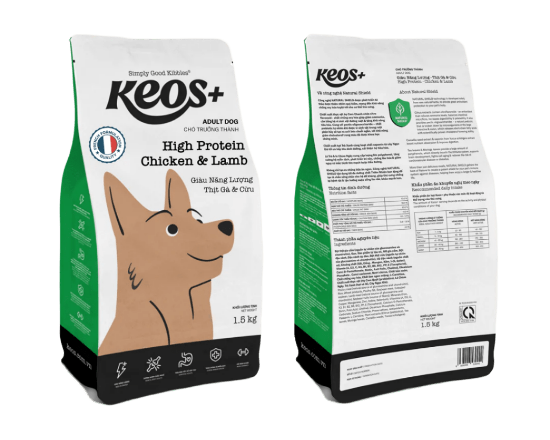 KEOS+ ADULT DOG HIGH PROTEIN VỊ GÀ & CỪU - Keos