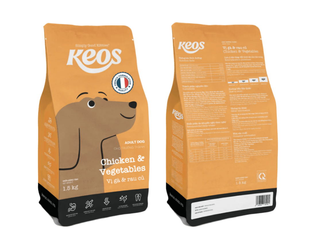 KEOS ALL STAGES CHO CHÓ VỊ GÀ & RAU CỦ - Keos