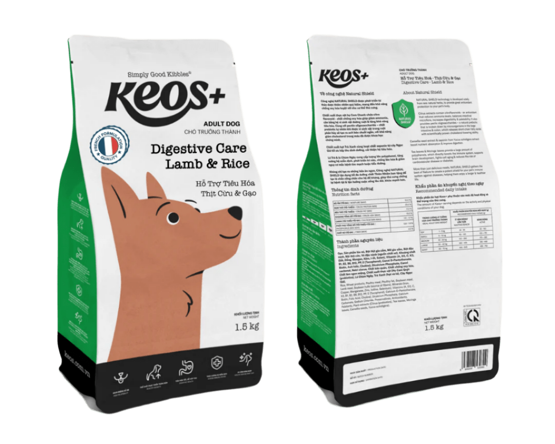 KEOS+ DIGESTIVE CARE CHO CHÓ VỊ CỪU & GẠO - Keos