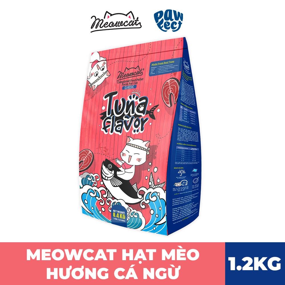 Meowcat Hạt Khô Cho Mèo Vị Cá Ngừ 1.2kg