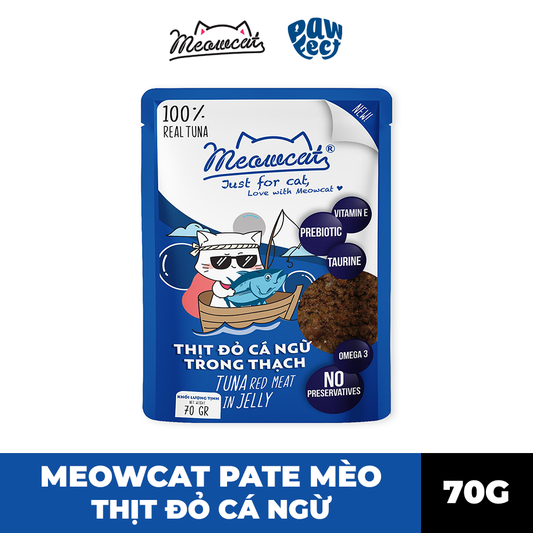 Meowcat Pate Cho Mèo 70G Vị Thịt Đỏ Cá Ngừ