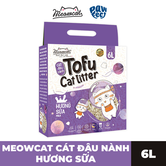 Meowcat Cát đậu nành cho mèo 6L hương sữa