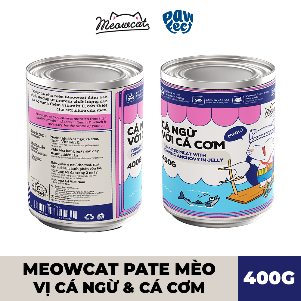 Meowcat Pate Cho Mèo 400G Vị Cá Ngừ & Cá Cơm