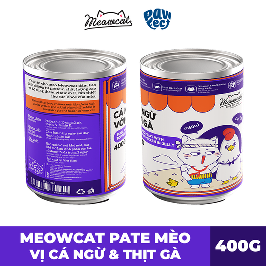 Meowcat Pate Cho Mèo 400G Vị Cá Ngừ & Thịt Gà