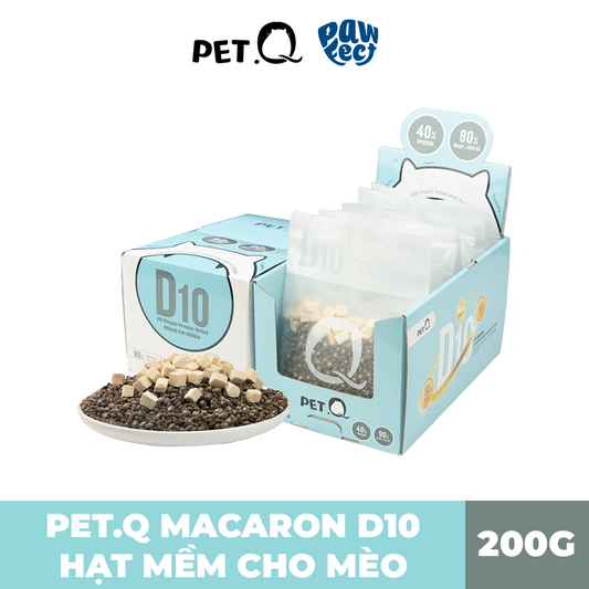 PetQ Macaron D10 Thức Ăn Hạt Cho Mèo Túi 200g
