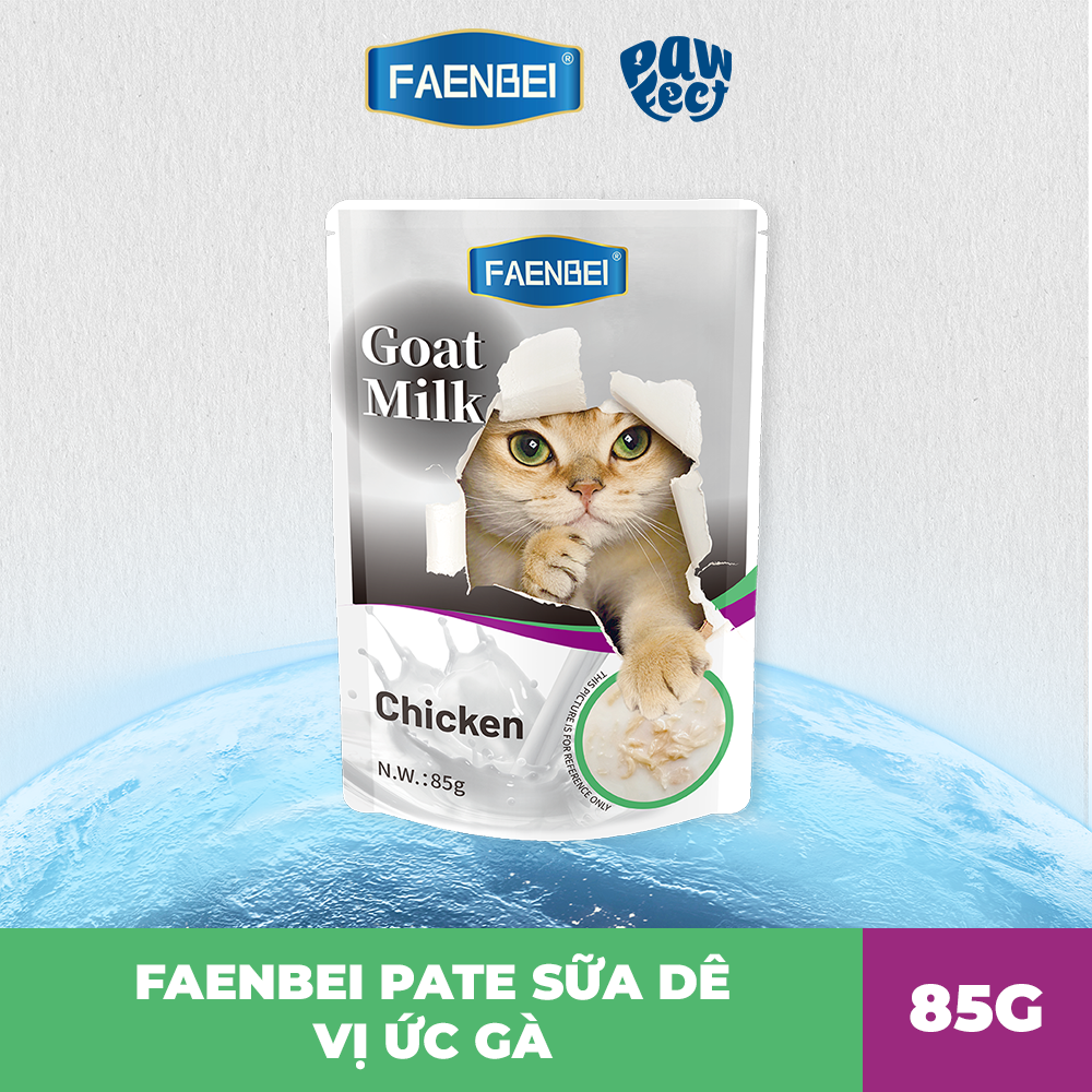 Faenbei Pate Sữa Dê Cho Mèo 85g Vị Gà