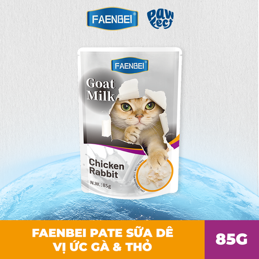 Faenbei Pate Sữa Dê Cho Mèo 85g Vị Gà & Thỏ