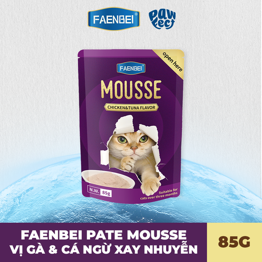 Faenbei Pate Mousse 85G Vị Gà & Cá Ngừ Xay Nhuyễn