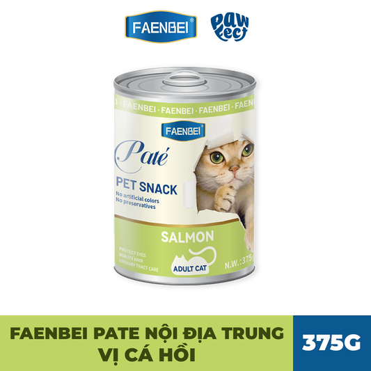 Faenbei Pate Cho Mèo Giàu Protein Nhiều Đạm 375G Vị Cá Hồi