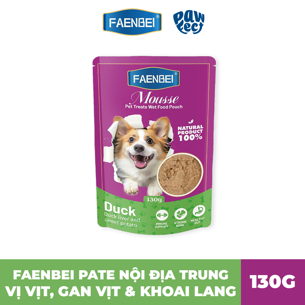 Faenbei Pate Mousse 130g Vị Vịt, Gan Vịt & Khoai Lang Xay Nhuyễn