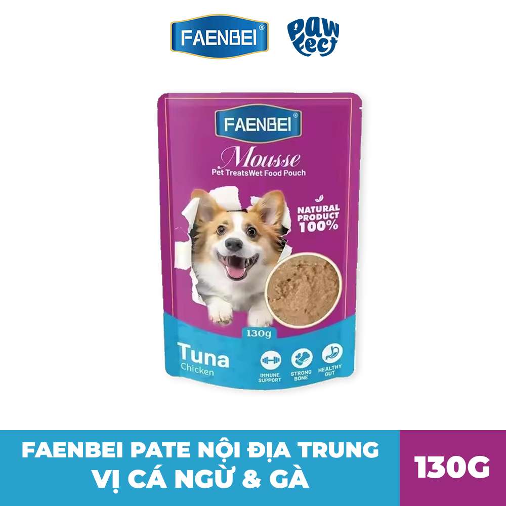 Faenbei Pate Mousse 130g Vị Cá Ngừ & Gà Xay Nhuyễn