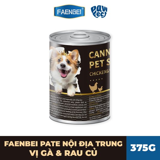 Faenbei Pate Cho Chó 375G Vị Gà & Rau Củ