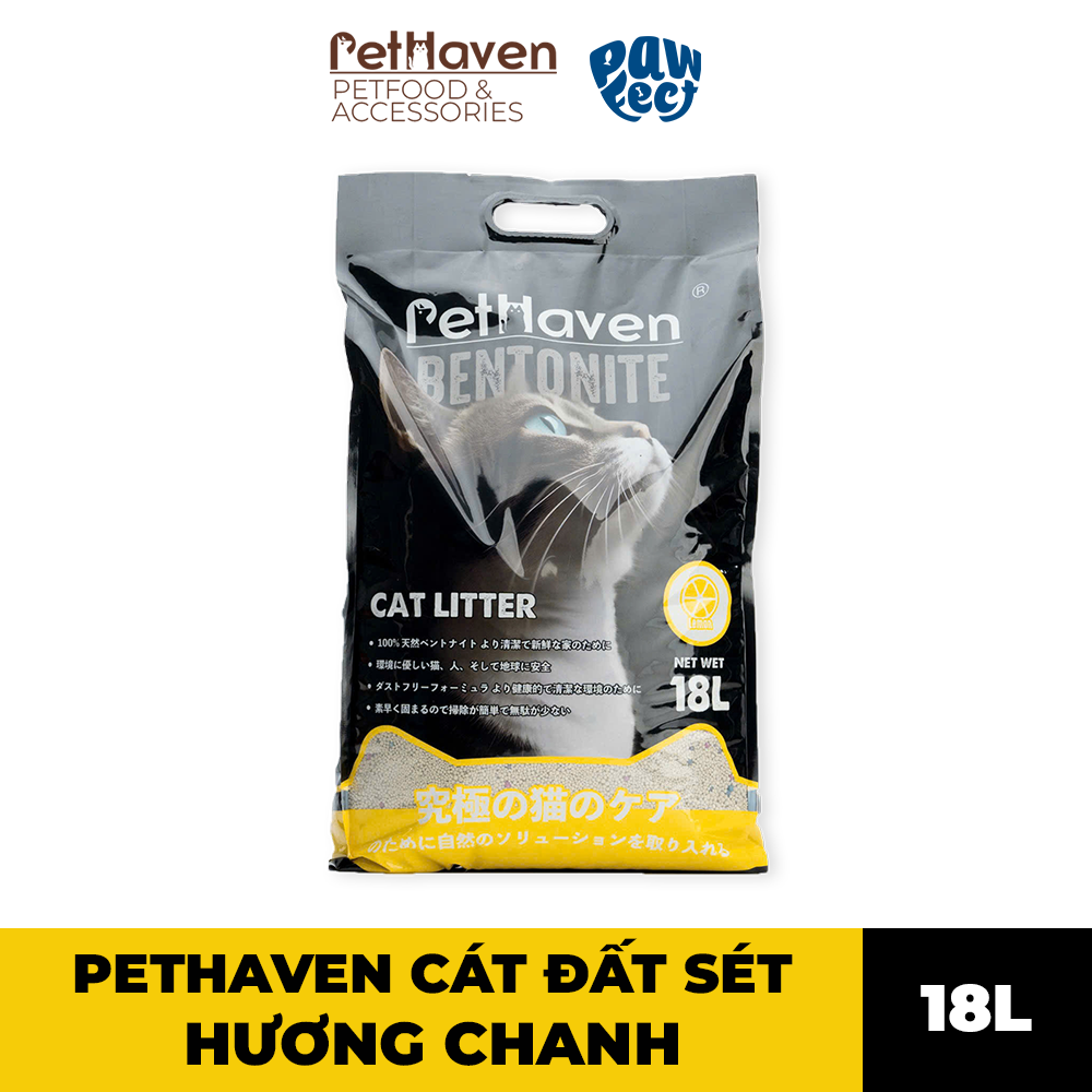 Cát Bentonite Vệ Sinh Cho Mèo PetHaven - Hương Chanh