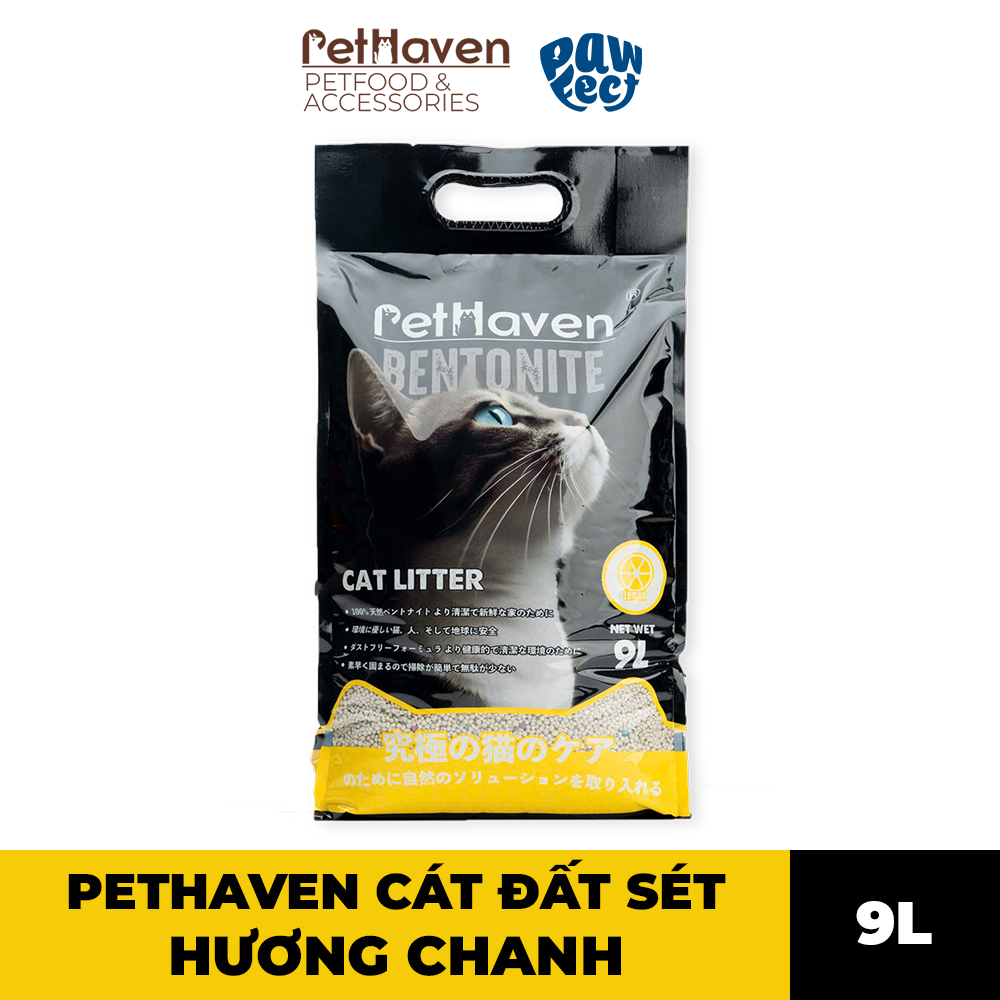 Cát Bentonite Vệ Sinh Cho Mèo PetHaven - Hương Chanh