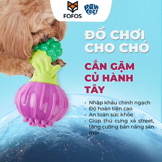 FOFOS Đồ Chơi Gặm Hình Củ Hành Tím Phát Tiếng Cười Cho Chó – Chất Liệu TPR Bền Chắc