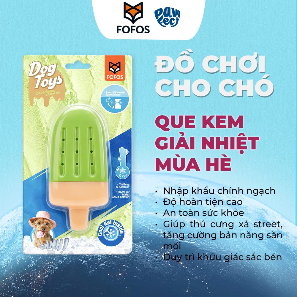 FOFOS Đồ Chơi Que Kem Làm Mát Cho Chó – Cooling Ice Lolly Giải Nhiệt, Hỗ Trợ Mọc Răng