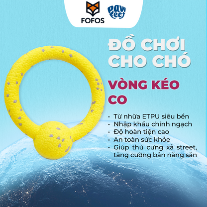 FOFOS Đồ Chơi Vòng Kéo Co Siêu Bền Chống Cắn Cho Chó – Nổi Trên Nước, Màu Vàng