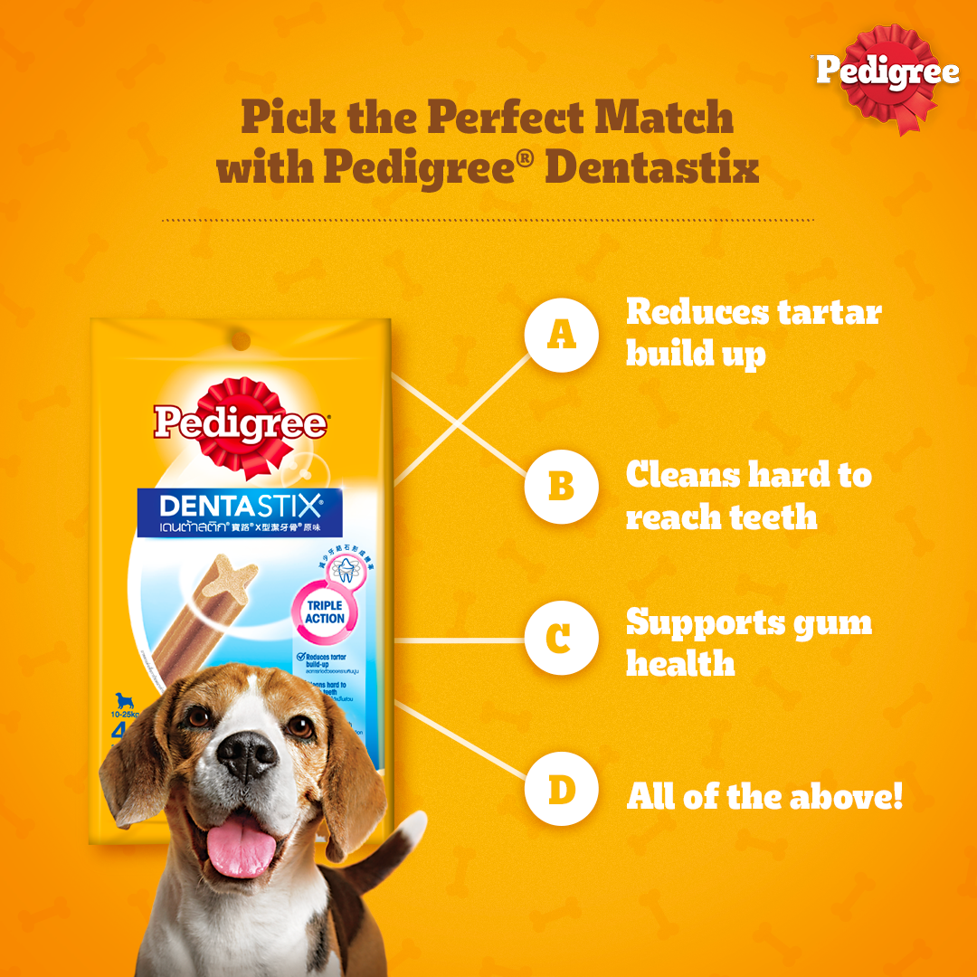 Pedigree Dentastix Bánh Xương Chăm Sóc Răng Cho Chó Cỡ Vừa 98g