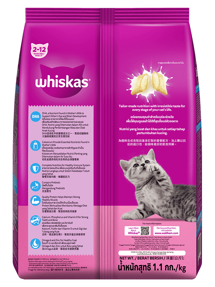 Whiskas Thức Ăn Hạt Vị Cá Biển Cho Mèo Con