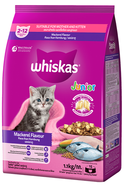 Whiskas Thức Ăn Hạt Vị Cá Thu Cho Mèo Con