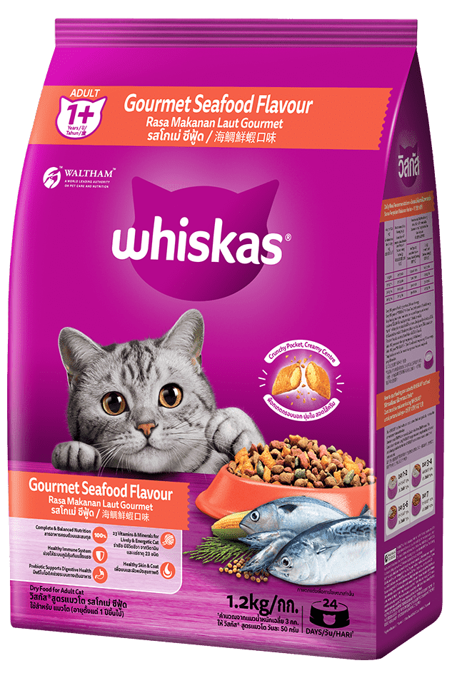 Whiskas Thức Ăn Hạt Vị Hải Sản Sành Ăn Cho Mèo Trưởng Thành