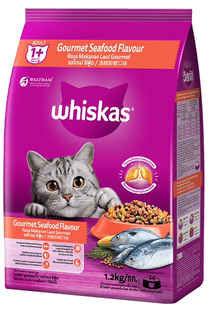 Whiskas Thức Ăn Hạt Vị Hải Sản Sành Ăn Cho Mèo Trưởng Thành