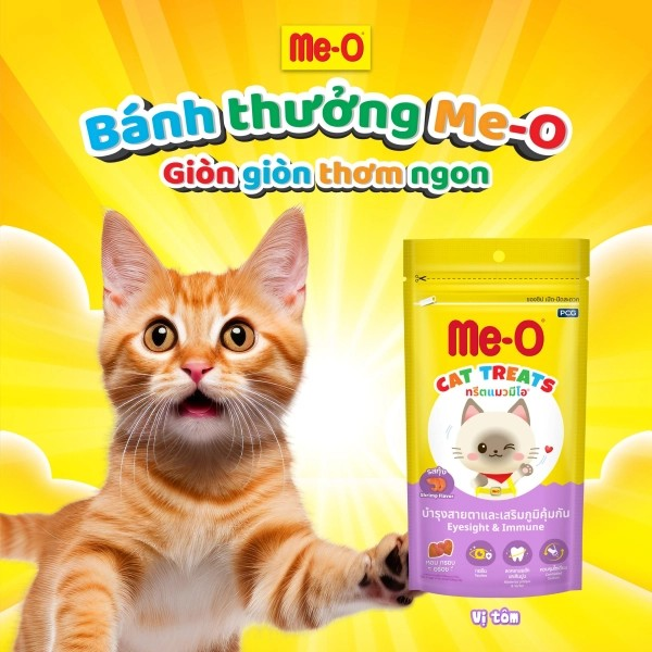 ME-O BÁNH THƯỞNG VỊ TÔM 50G - Tiệm Spa Bốn Chân