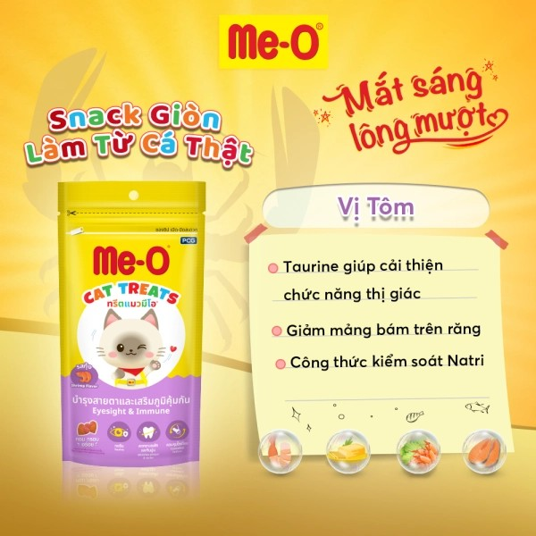 ME-O BÁNH THƯỞNG VỊ TÔM 50G - Tiệm Spa Bốn Chân