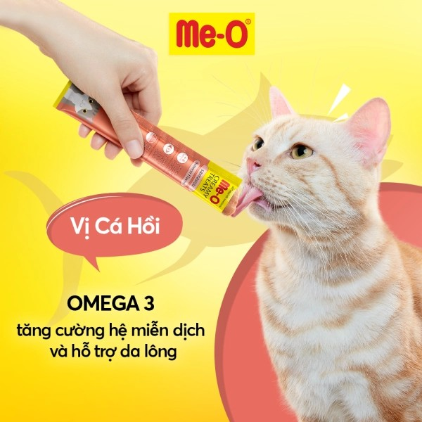 ME-O SÚP THƯỞNG VỊ CÁ HỒI 60G - Tiệm Spa Bốn Chân