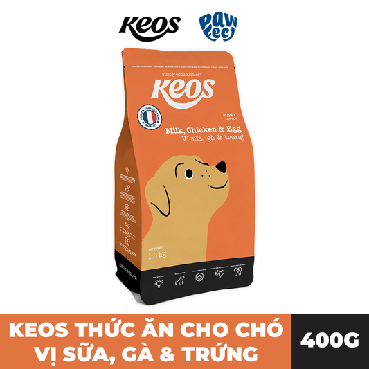Keos Thức Ăn Hạt Cho Chó Con 400g