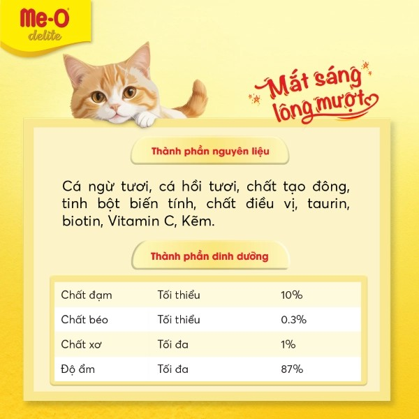 ME-O DELITE CÁ NGỪ & CÁ HỒI 70G - Tiệm Spa Bốn Chân