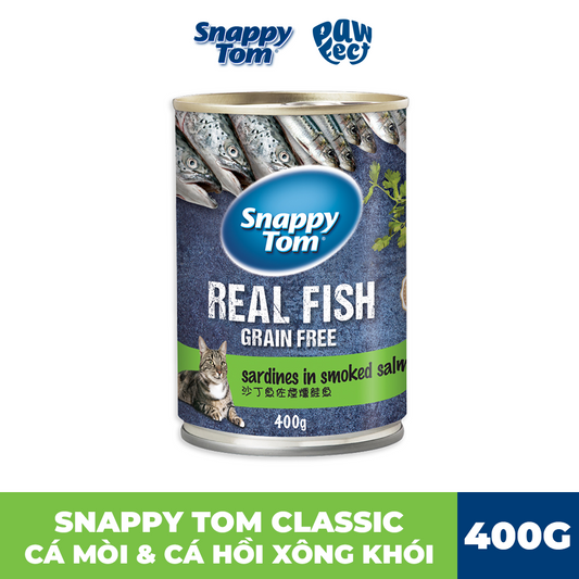 Snappy Tom Classic 400g Sardine in Smoked Salmon Jelly